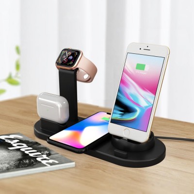 New arrivals 2019 amazon 4in1 charging dock station for apple watch for iphone wireless charger