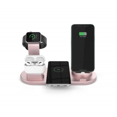 New hot selling 4 in 1 Charging Stand Dock for Apple Watch and Airpods Multiple Charging Station Qi Wireless Charger