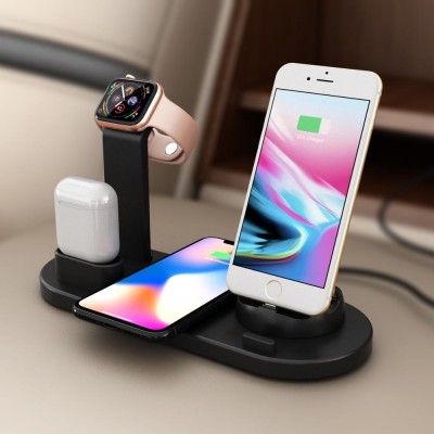 4 in 1 Wireless Charging Dock for Apple Watch and Airpods Charging Station for Multiple Devices