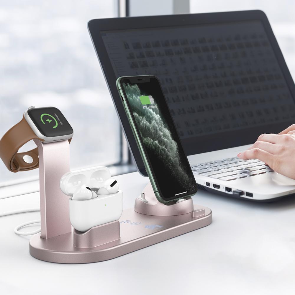 2019 new bestseller 4in1 wireless charging dock and charging stand for apple watch stand